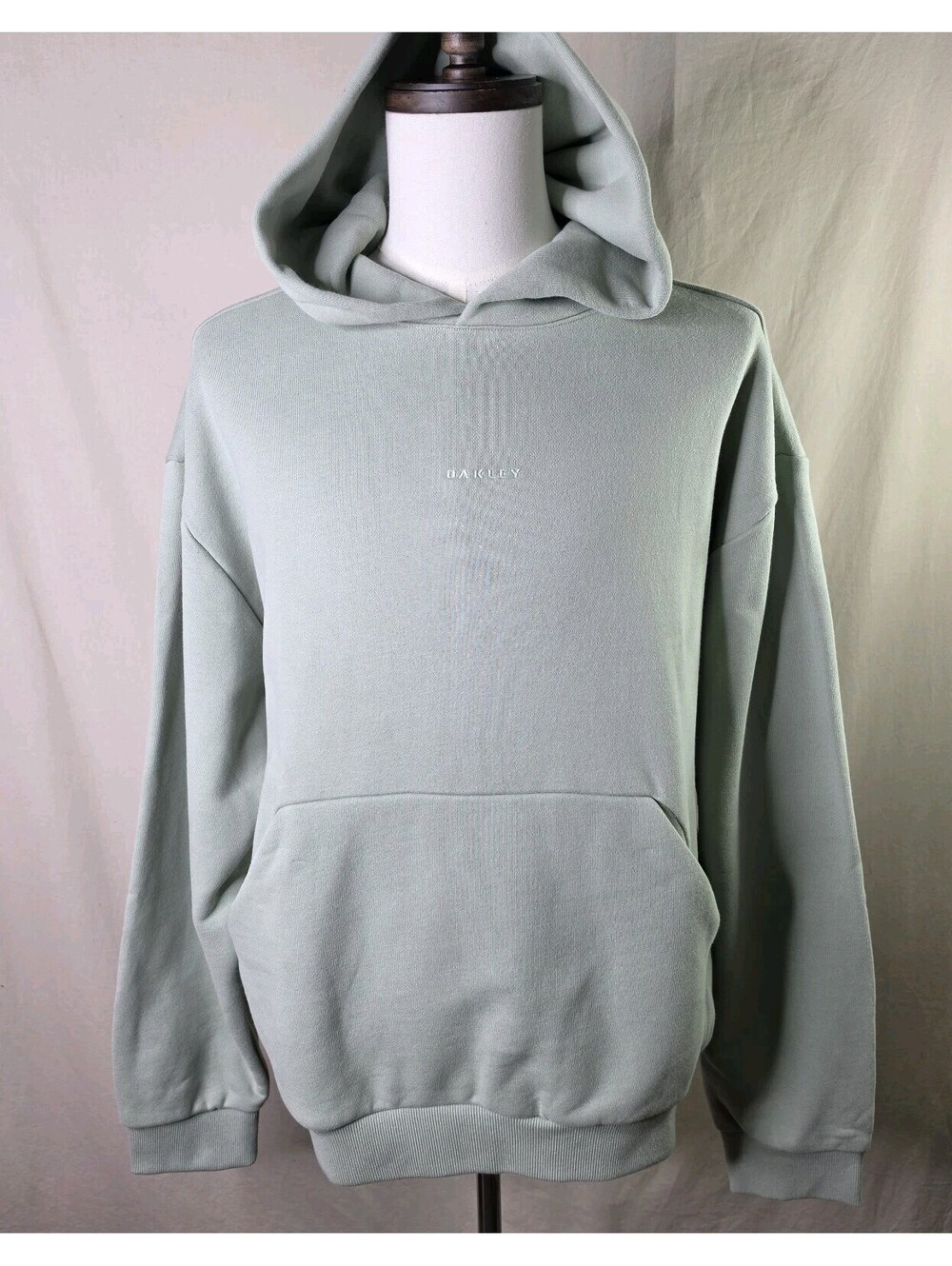 Oakley Soho Gen Hoodie XL Sage Green Boxy Kangaroo Pocket NWOT